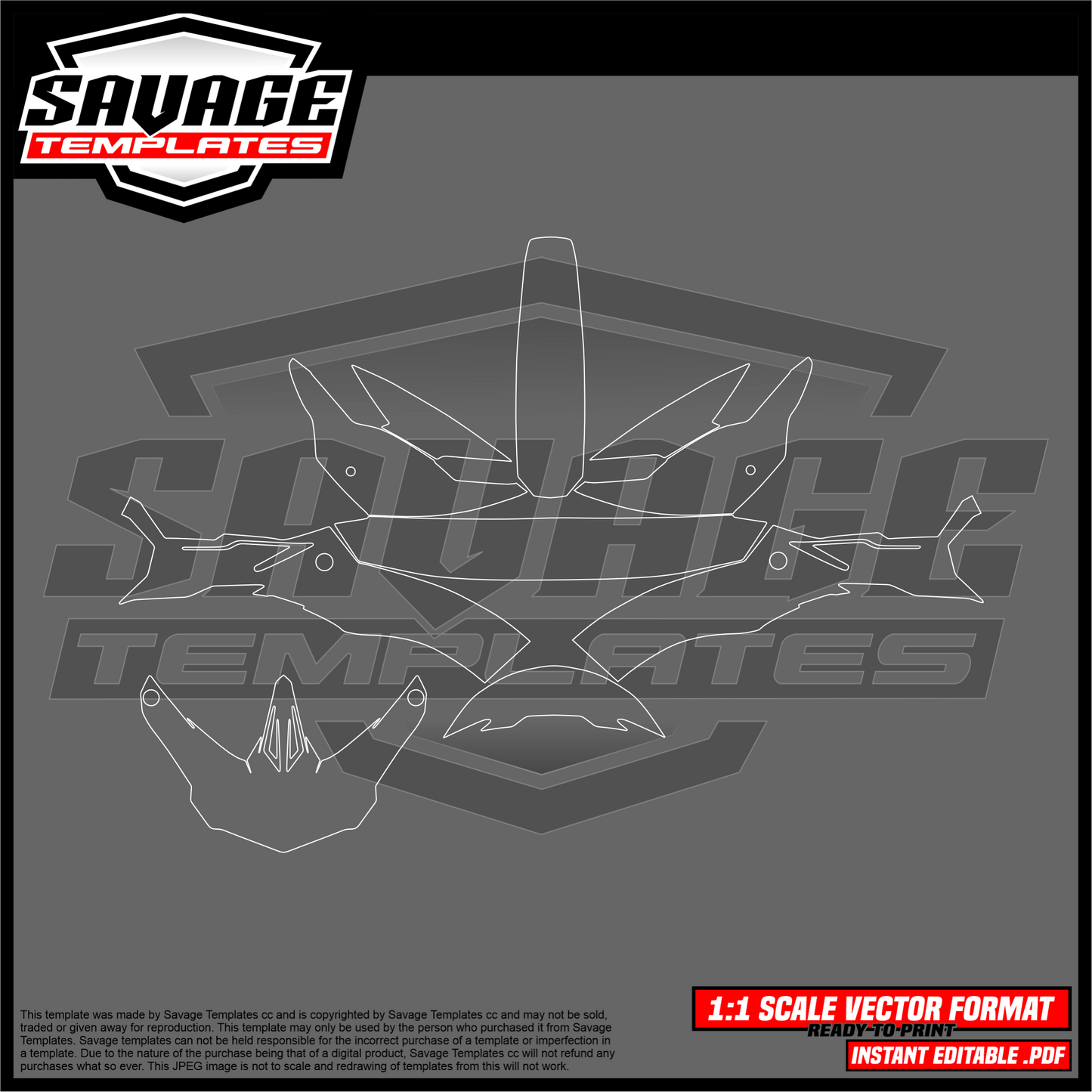 Graphics Template for AGV AX-8 Evo Helmet - size XL