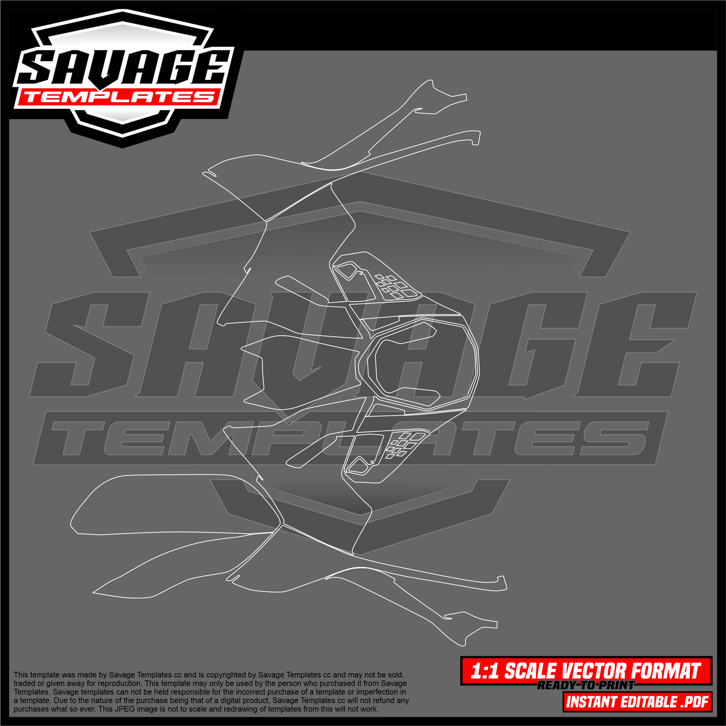 Graphics Template for Alpinestars sm10 Large Helmet