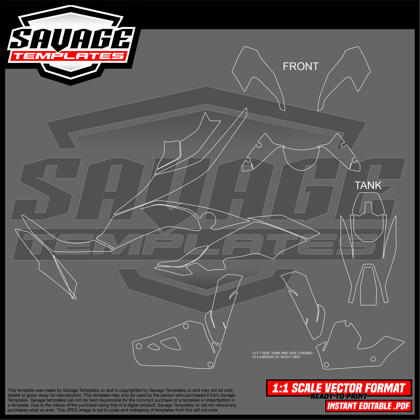 Graphics Template for BMW 2019-2024 XR1000R Superbike