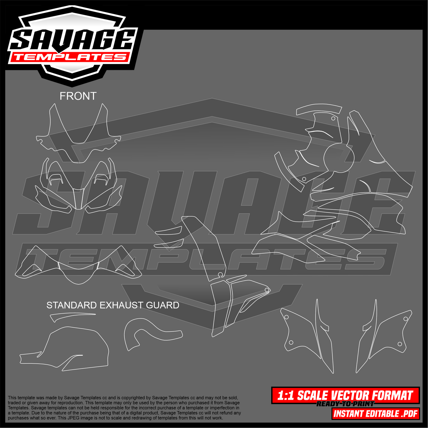 Graphics Template for Ducati V4 Streetfighter Superbike