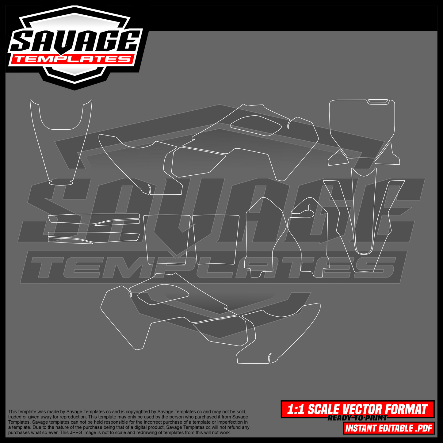 Graphics template for Husqvarna tc50 2024 - 2026