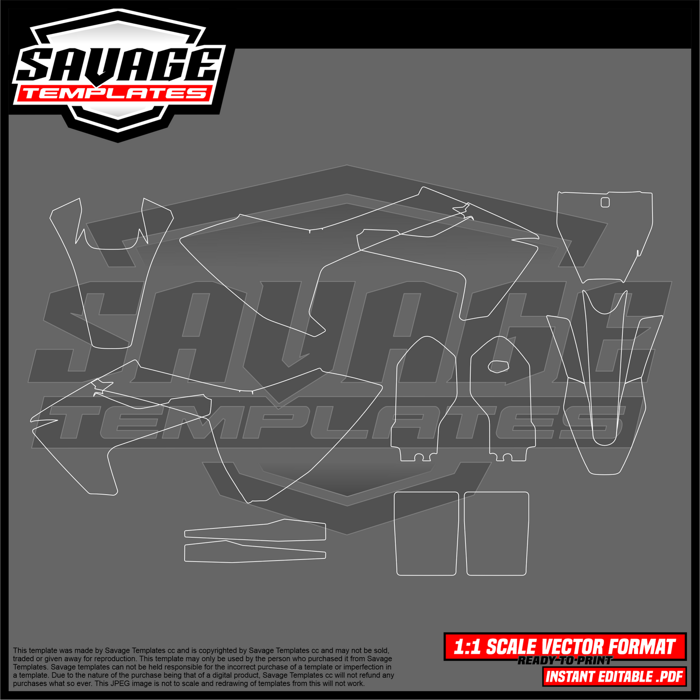 Graphics template for Husqvarna tc85 2018 - 2024