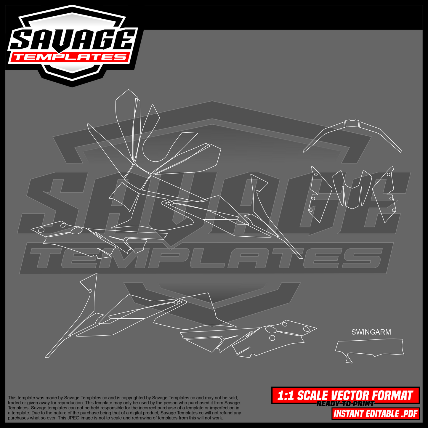 Graphics Template for KTM 1290 Superduke 2020-2023