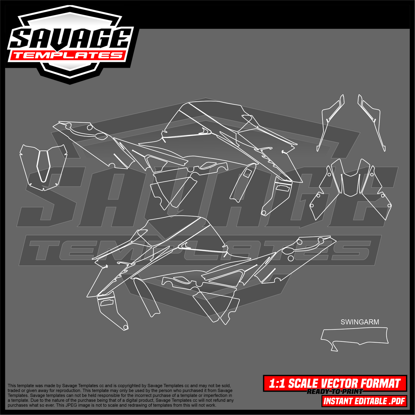 Graphics Template for KTM 1390 Superduke 2024-2025