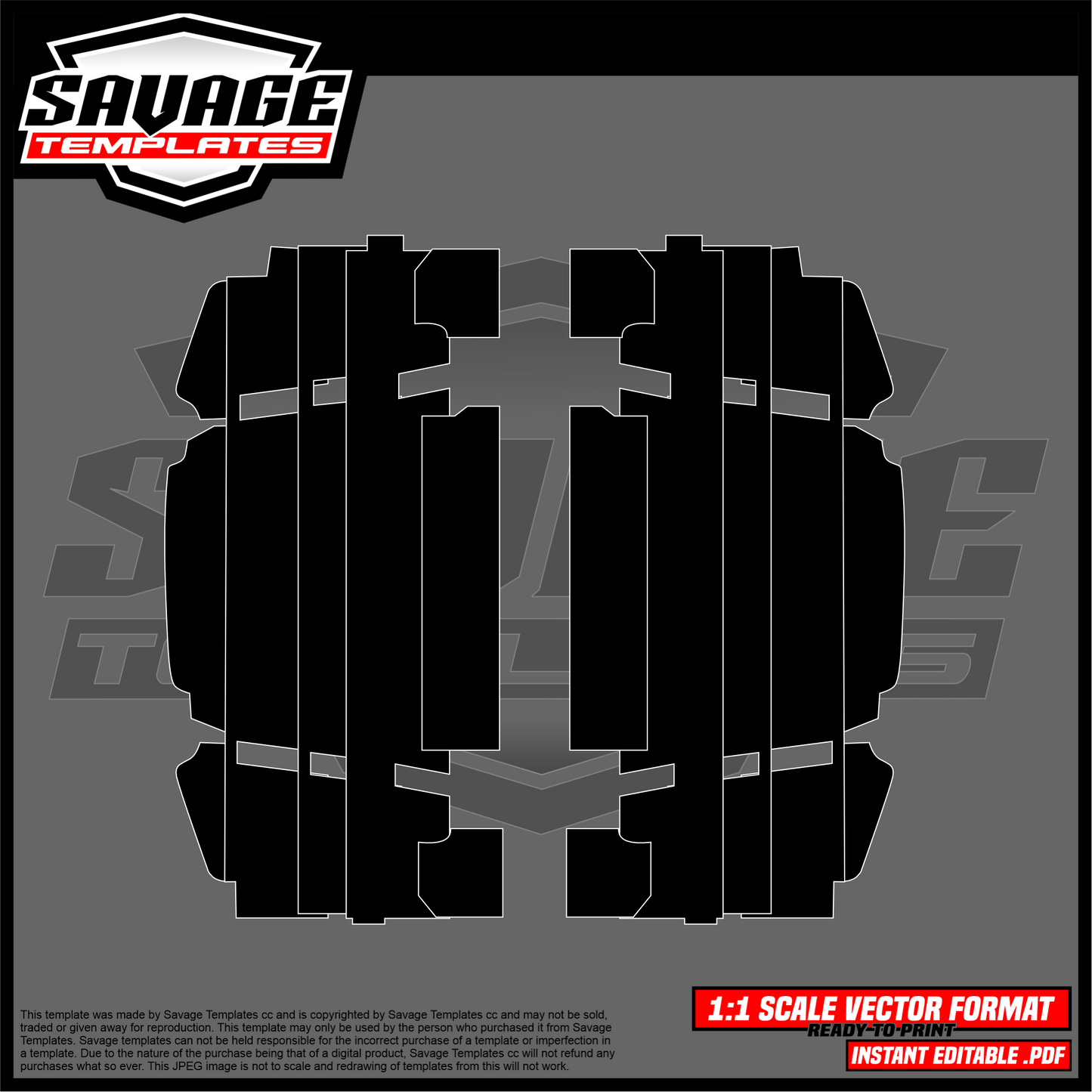 Graphics template for KTM/Husqvarna/GASGAS 2019-2022 SX and XC 2020-2023 Enduro Radiator Louvers