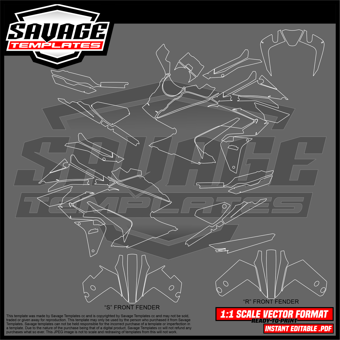 Graphics Template for KTM 1290 Adventure S, R 2021-2024