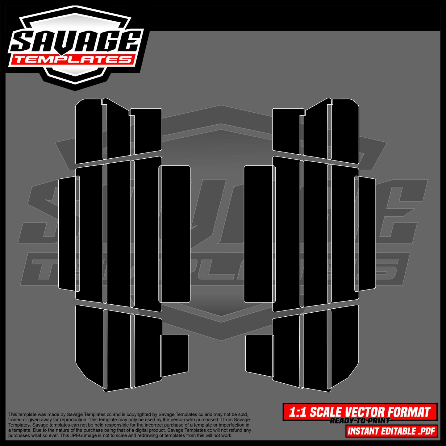 Graphics Template for KTM/HUSQVARNA/GASGAS Radiator Louvers 2023 SX/XC and 2024 Enduro models