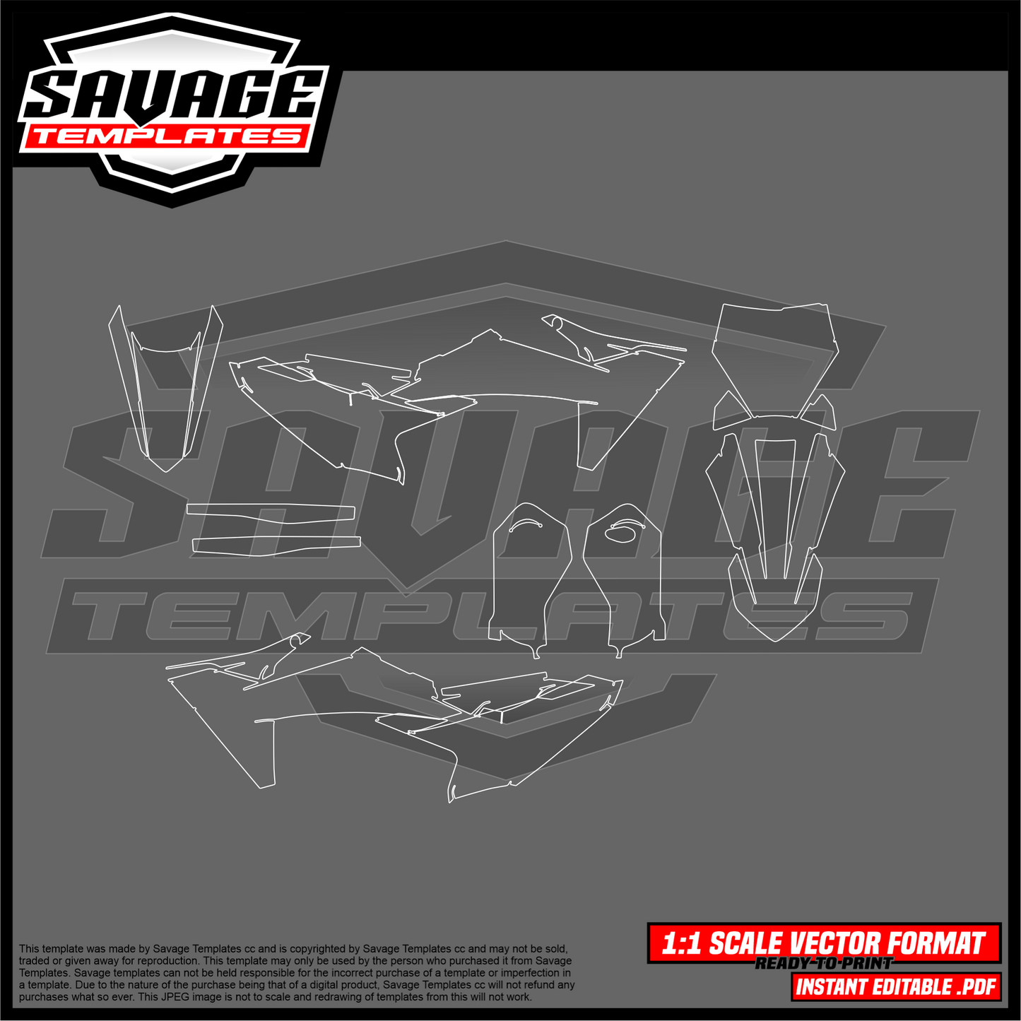 Graphics Template for KTM 50sx 2024-2025