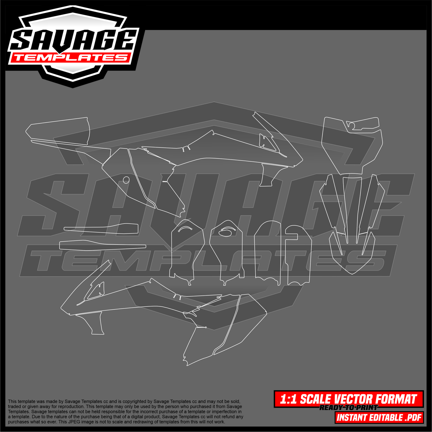 Graphics Template for KTM 65sx 2024-2025