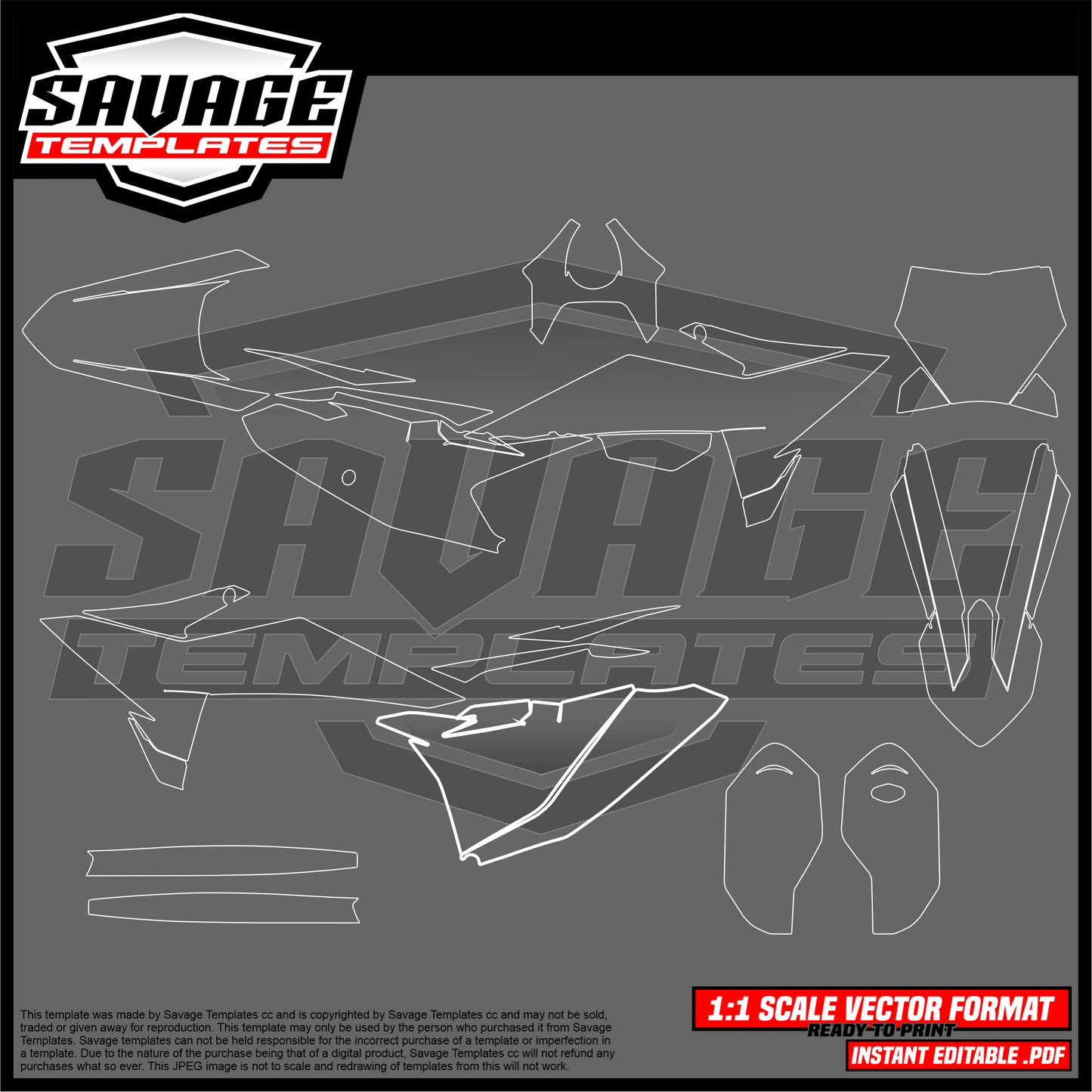 Graphics Template for KTM 85sx 2025