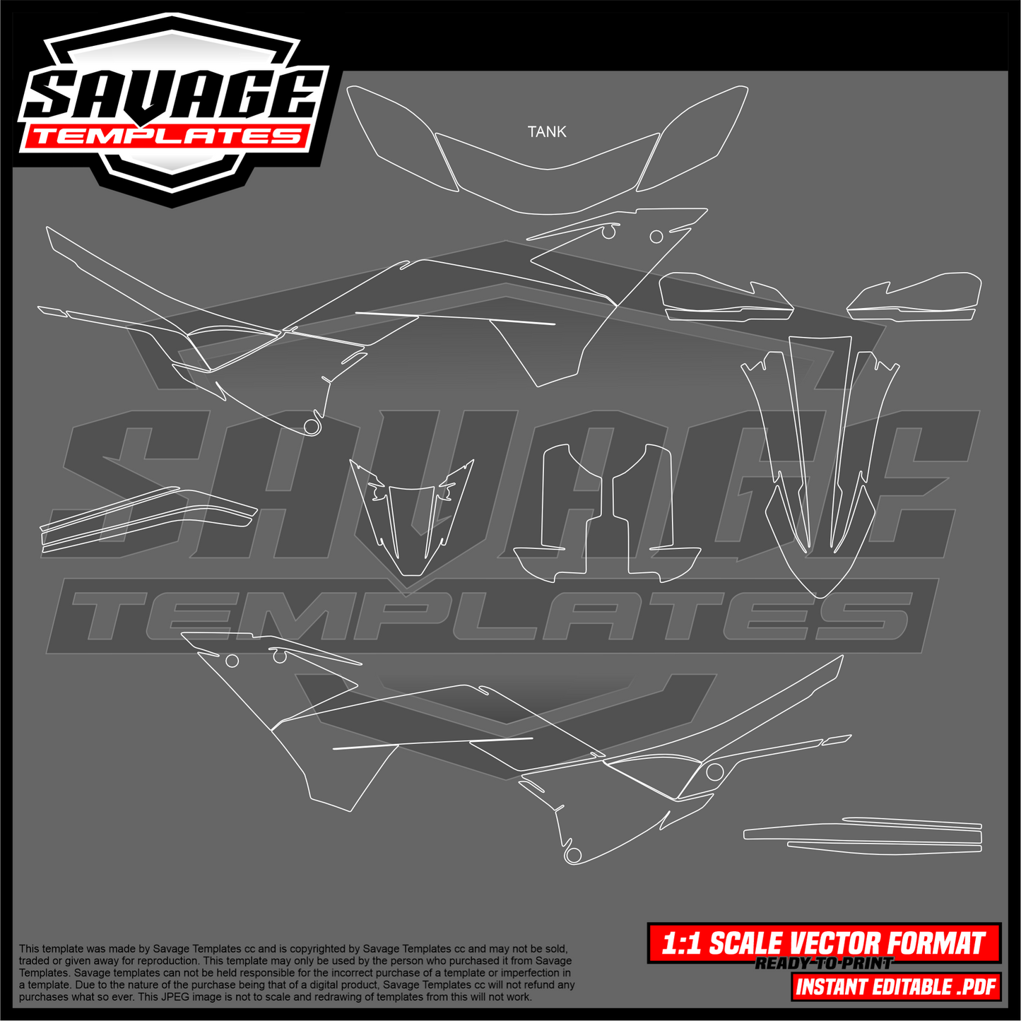 Graphics template for KTM 390 Adventure R/X 2025