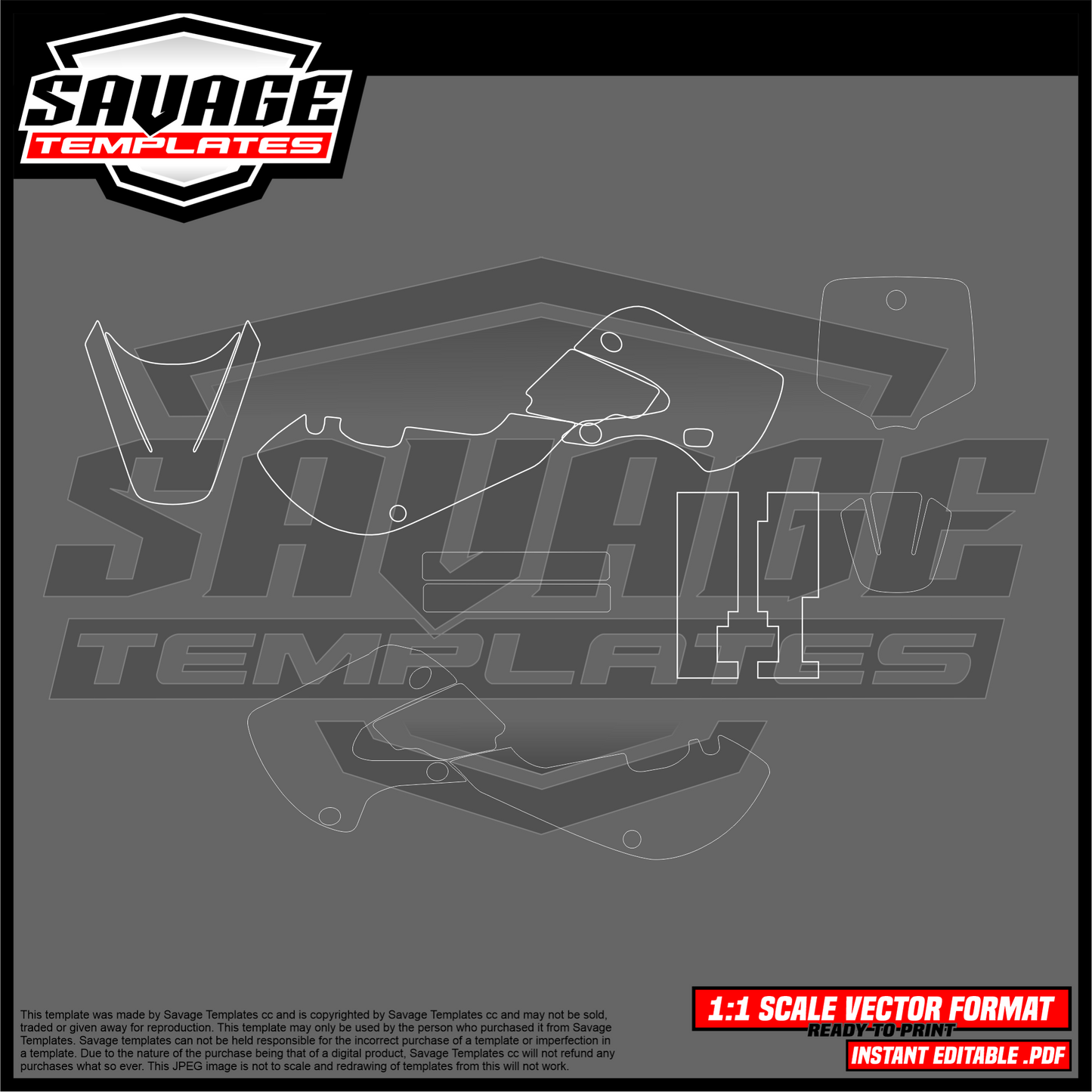 Graphics template for Kawasaki kx65 all years