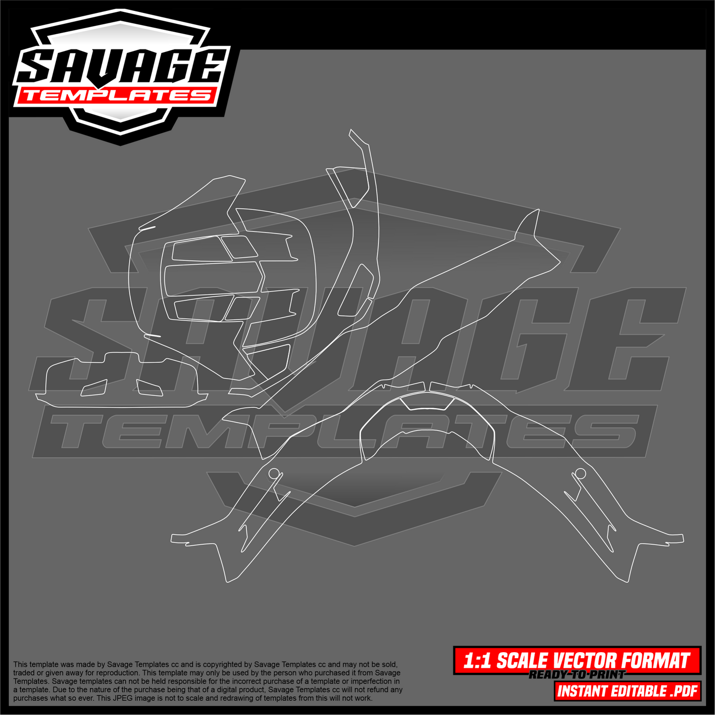 Graphics Template for Leatt Gravity 1.0 XXS Helmet