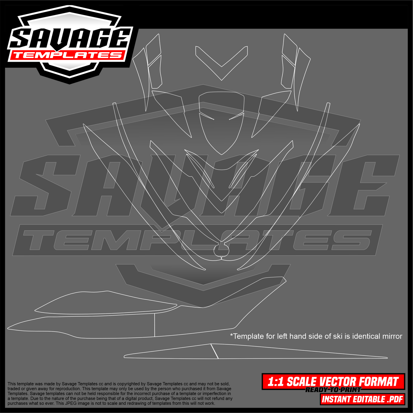 Graphics Template for Seadoo RXP Jet Ski