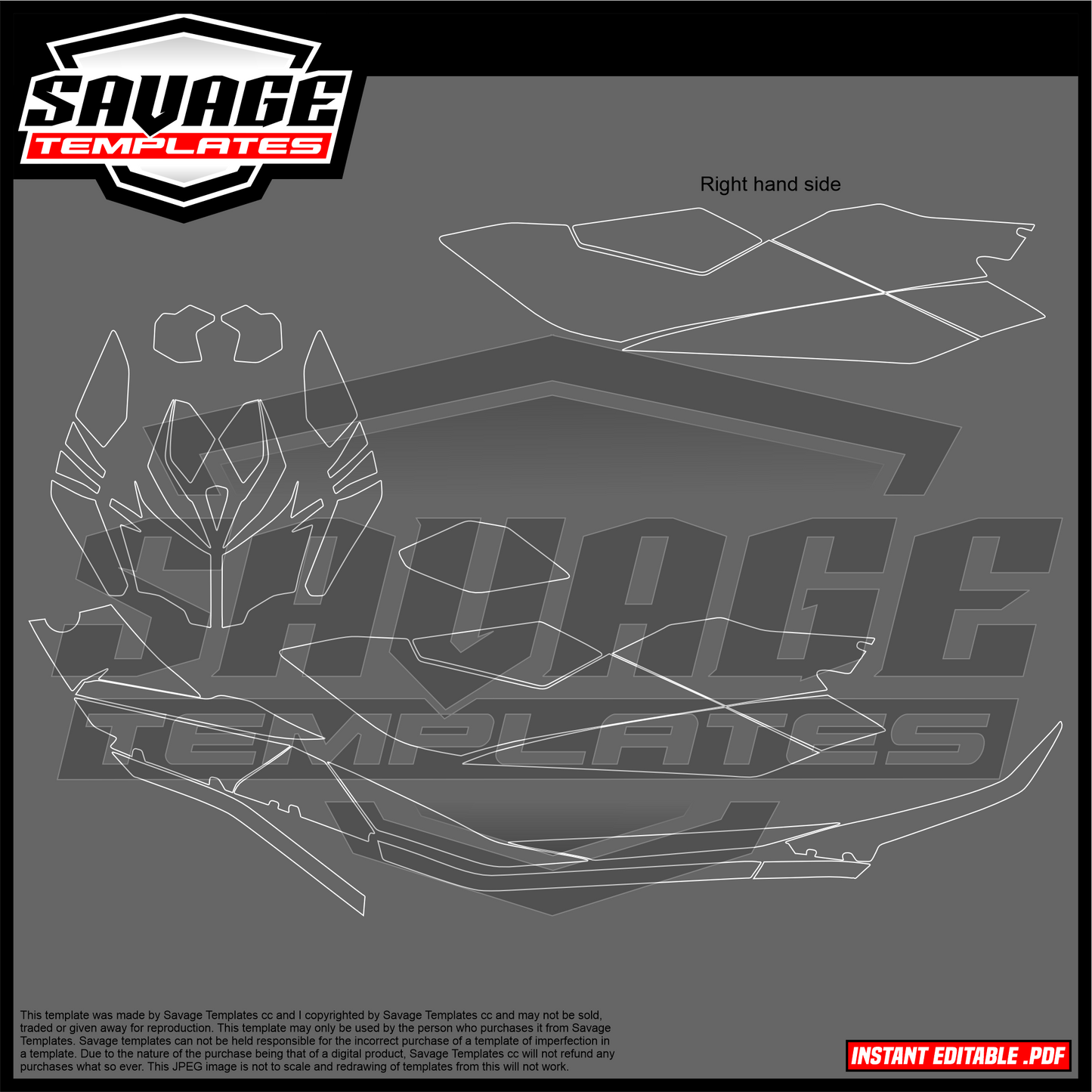 Graphics Template for Seadoo Spark Jet Ski