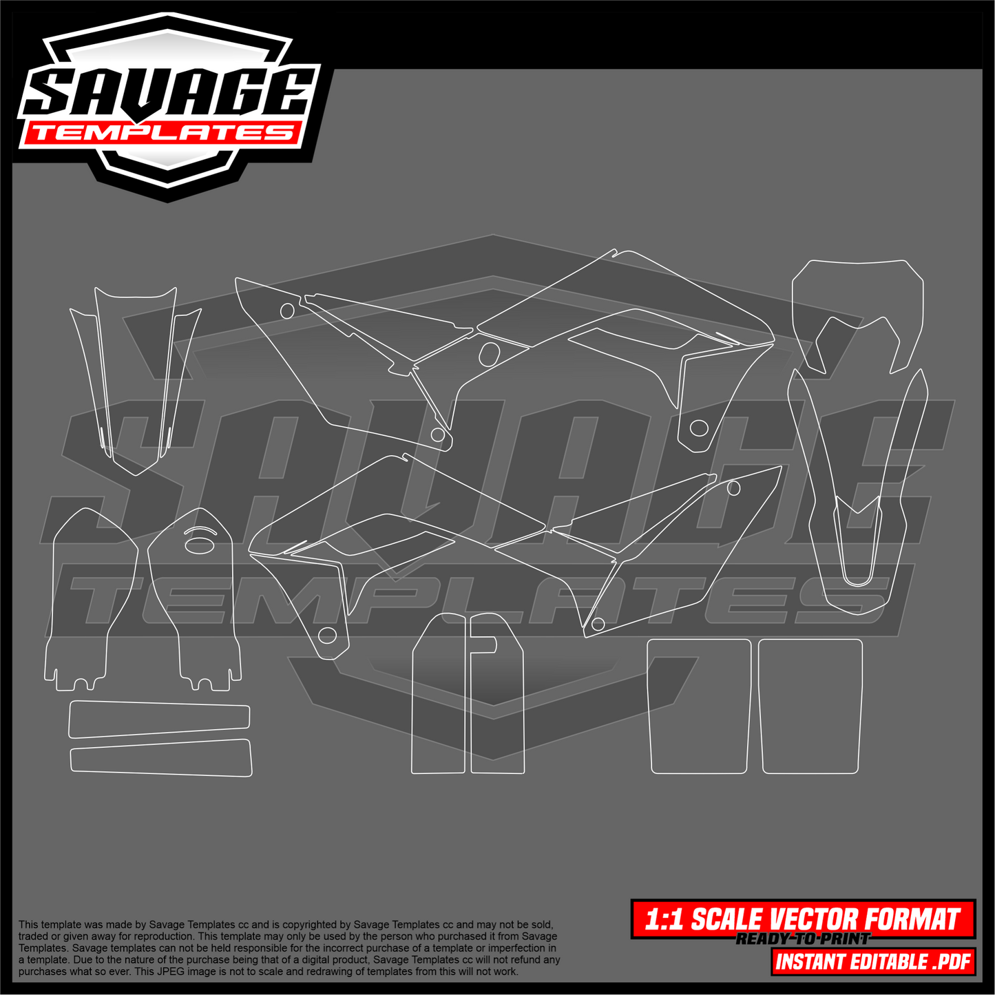 Graphics template for Sherco SE & SEF 2017 - 2023