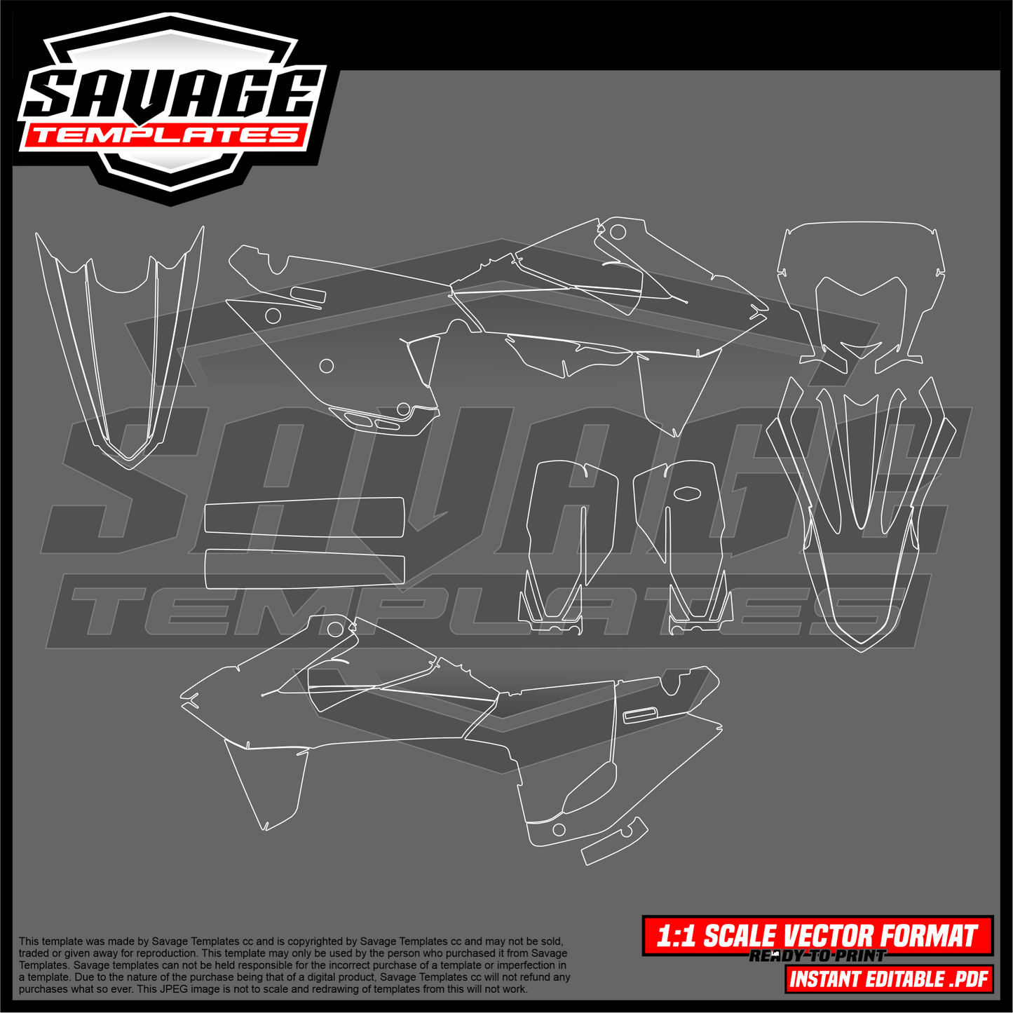 Graphics Template for Sherco SE & SEF 2025 -2026