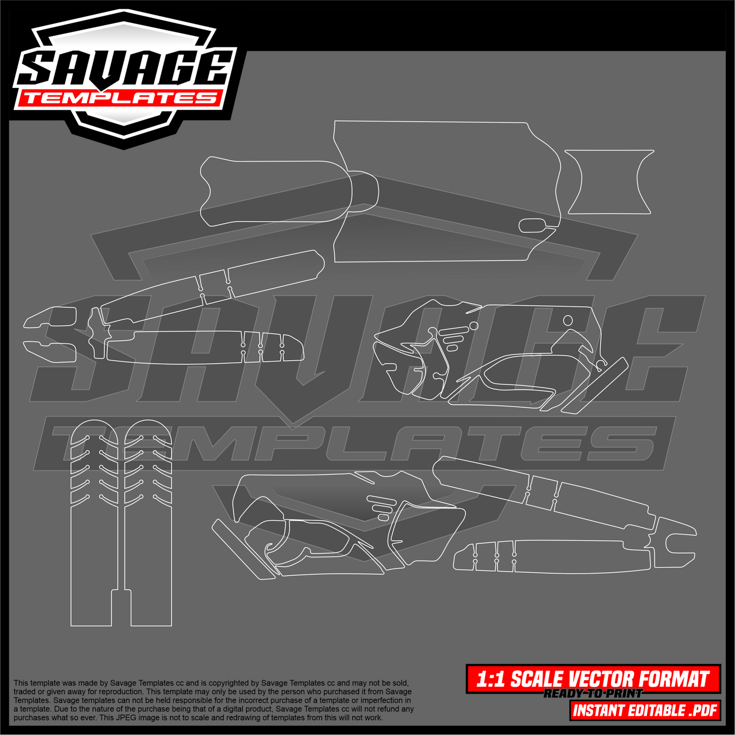 Graphics Template for Stacyc 16 inch