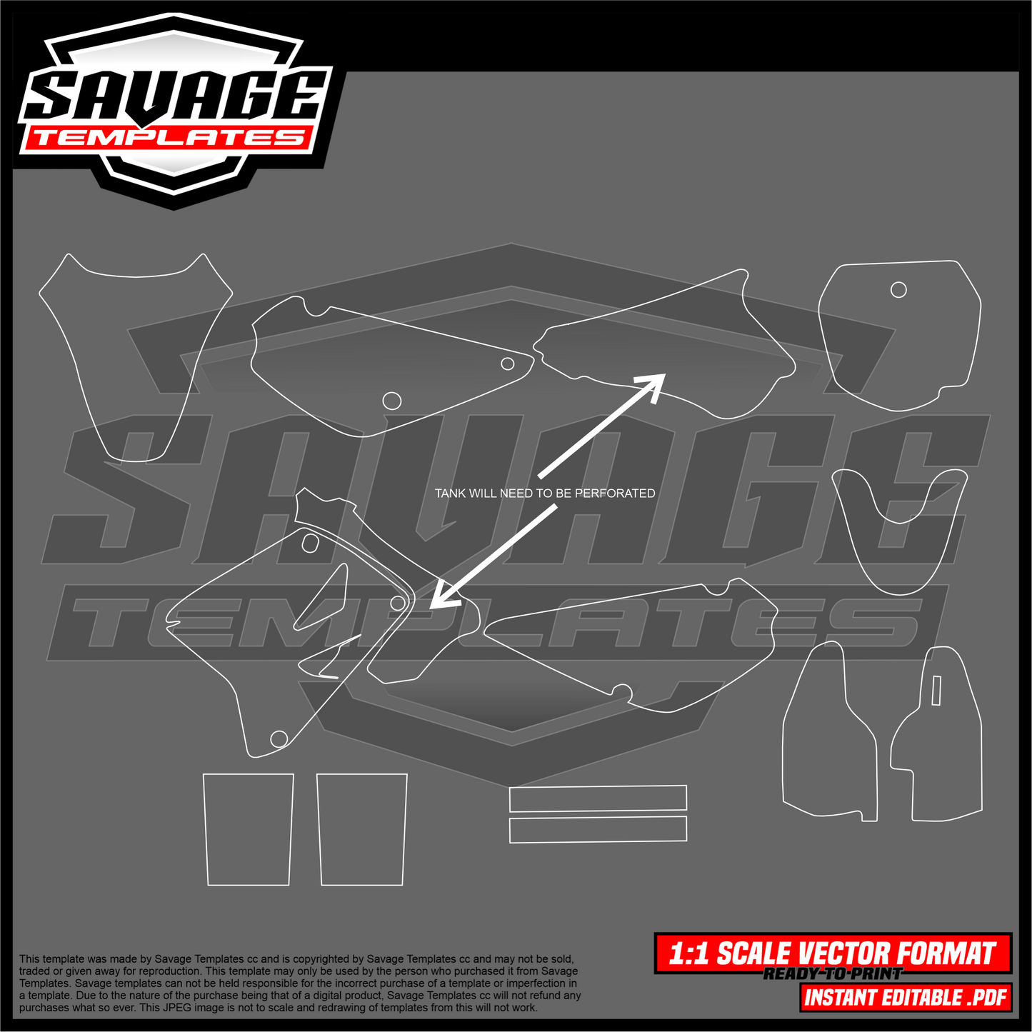 Graphics template for Suzuki RM85