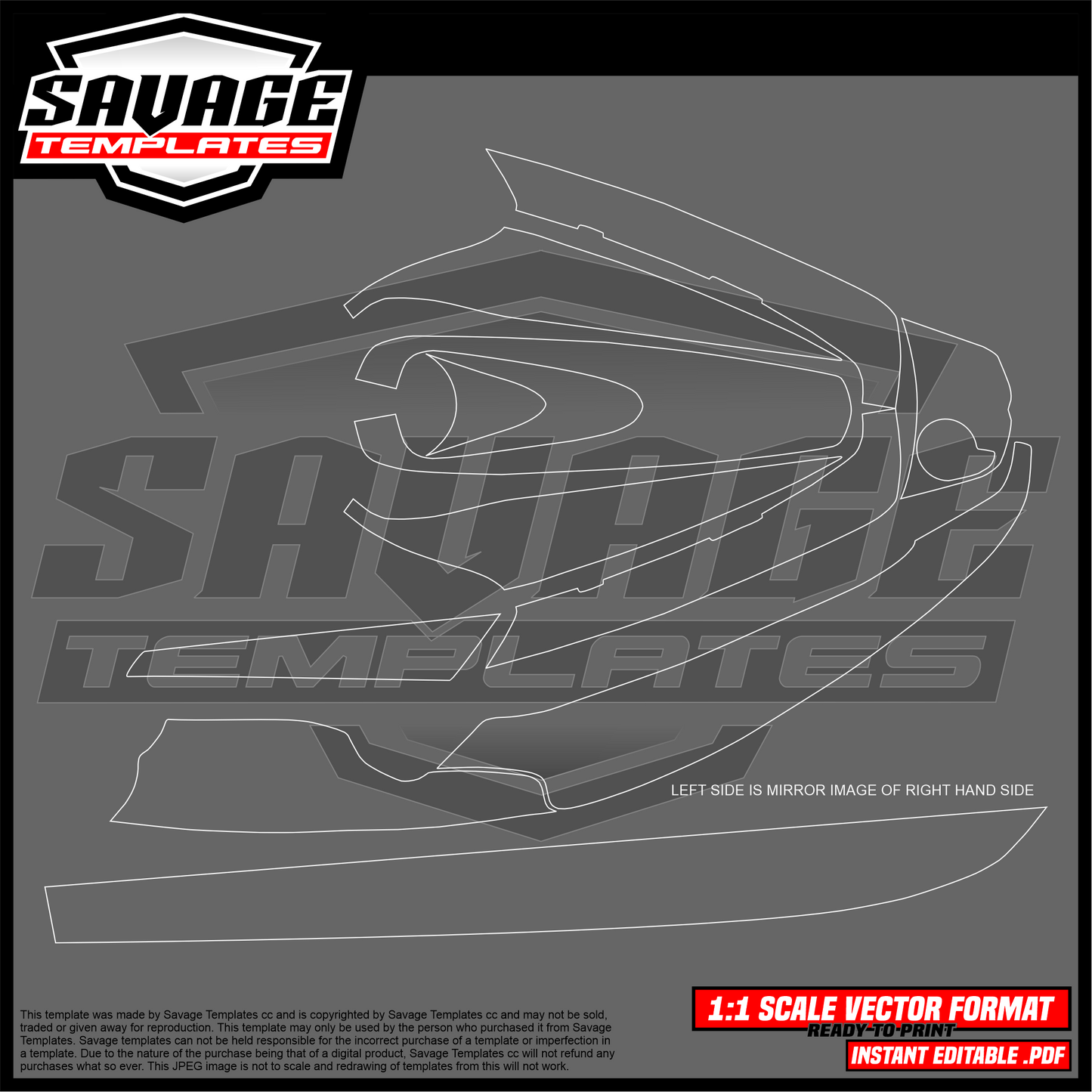 Graphics Template for Yamaha Wave Blaster Jet Ski