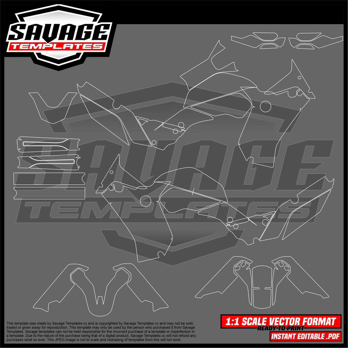 Graphics template for Yamaha T 7